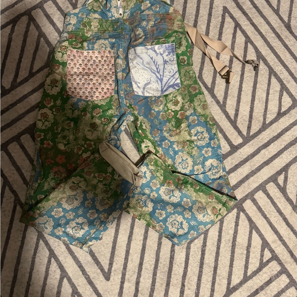 Pilcro Multicolor Patchwork Overalls - image 2